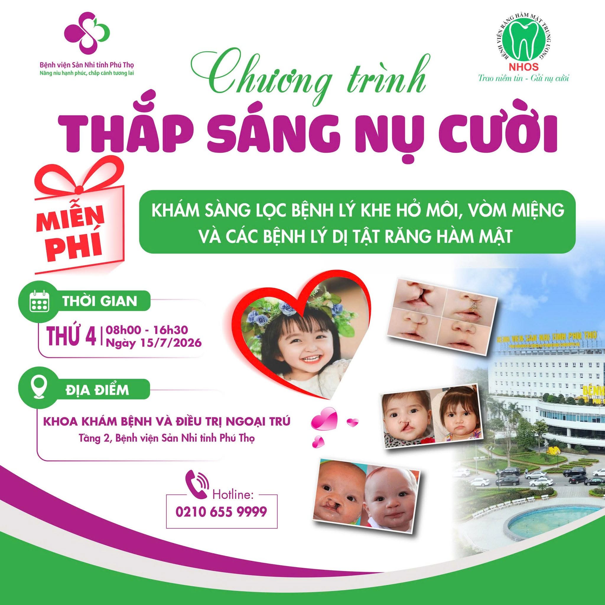 MIỄN PHÍ KHÁM SÀNG LỌC DỊ TẬT RĂNG HÀM MẶT CHO TRẺ EM 